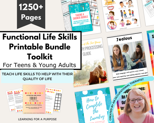 Functional Life Skills Printable Bundle Toolkit for Teens and Young Adults