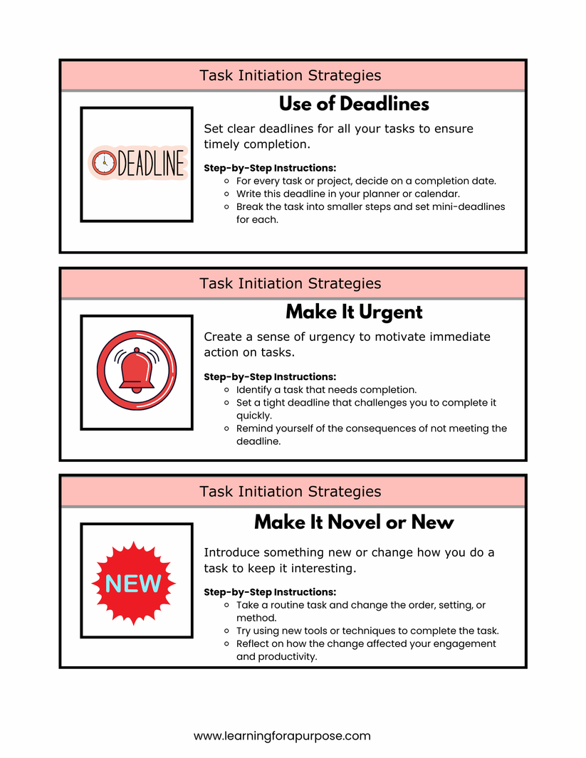 Task Initiation Workbook to Support Daily Life Skills – Learning For a ...