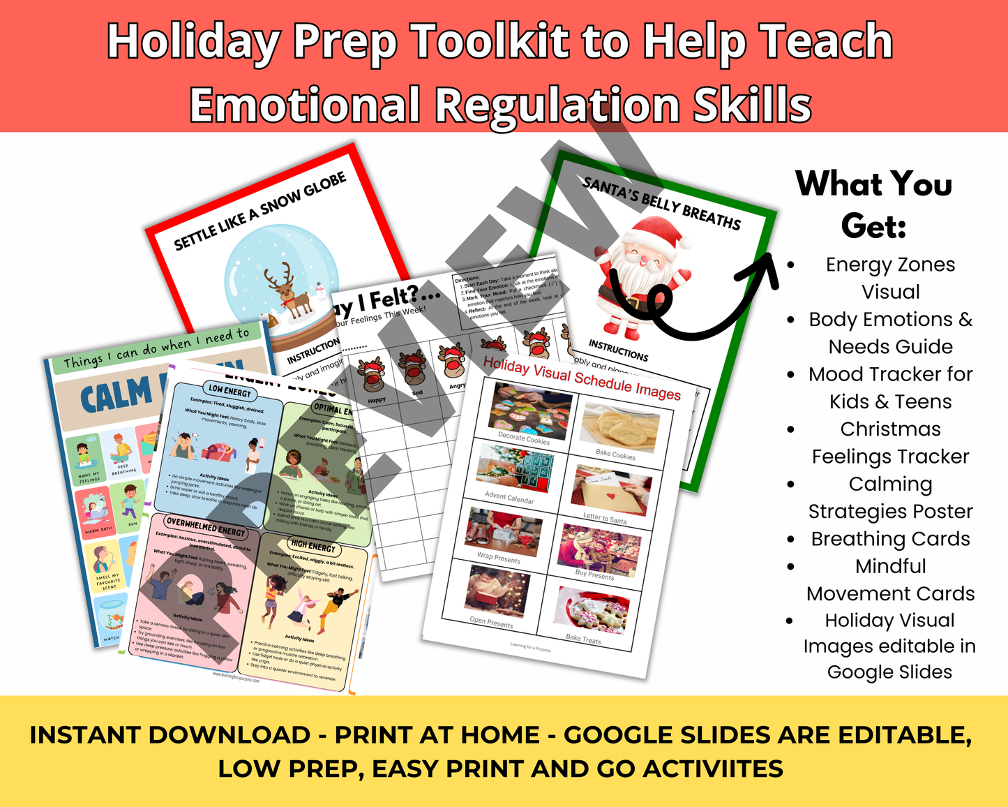 The Holiday Emotional Regulation Bundle