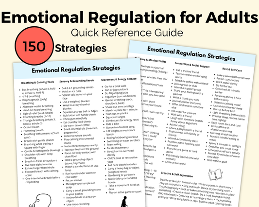 Emotional Regulation for Adults – Quick Reference Guide