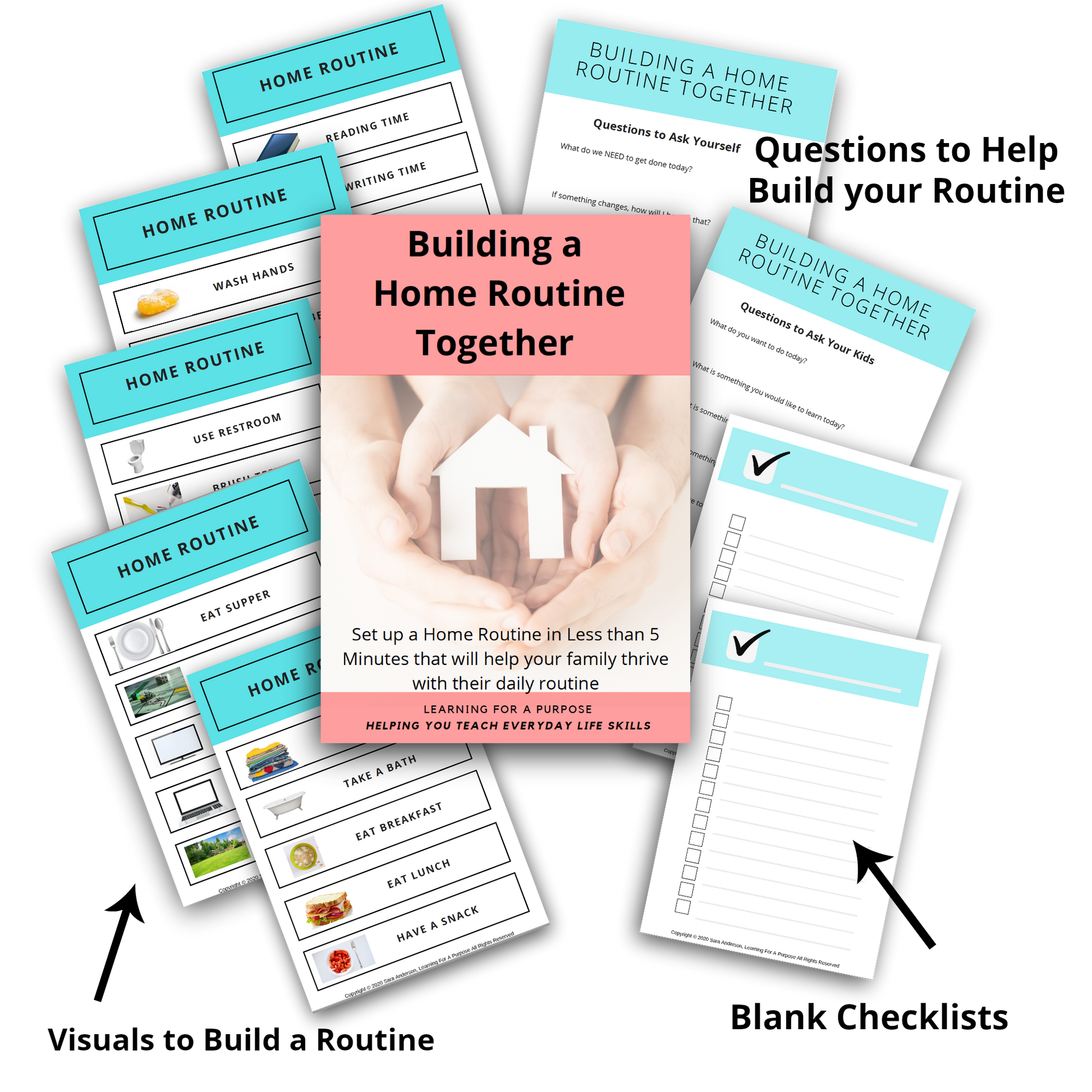 Building A Home Routine Together Freebie Display image