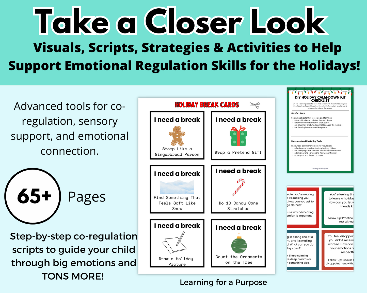 Emotional Regulation Holiday Preparation Bundle: Calm, Balance, Thrive