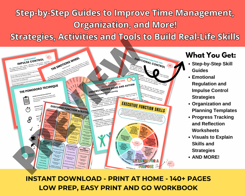 Executive Functions Foundations: Supporting Daily Life Skills Workbook ...