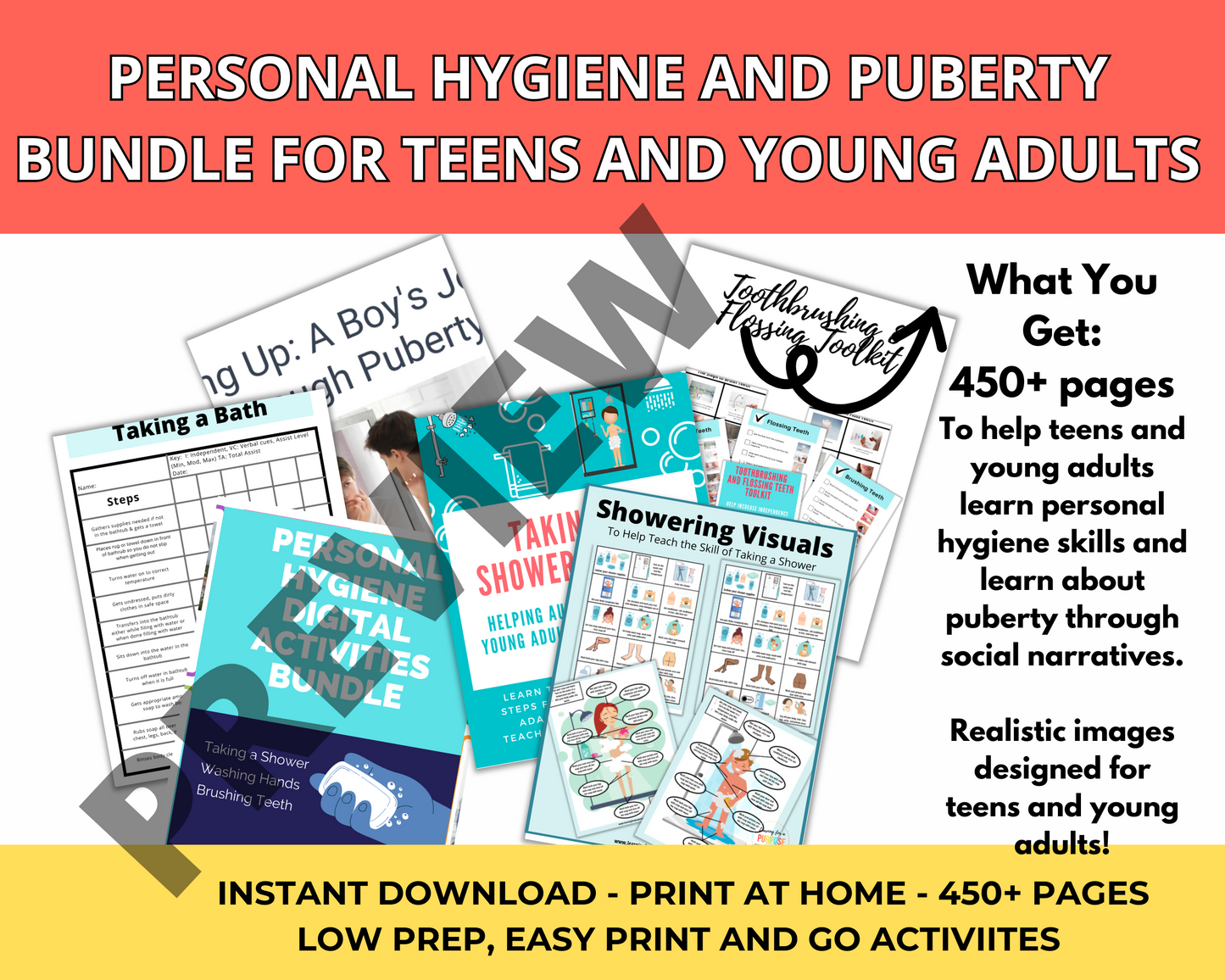 Personal Hygiene and Puberty Bundle for Teens and Young Adults