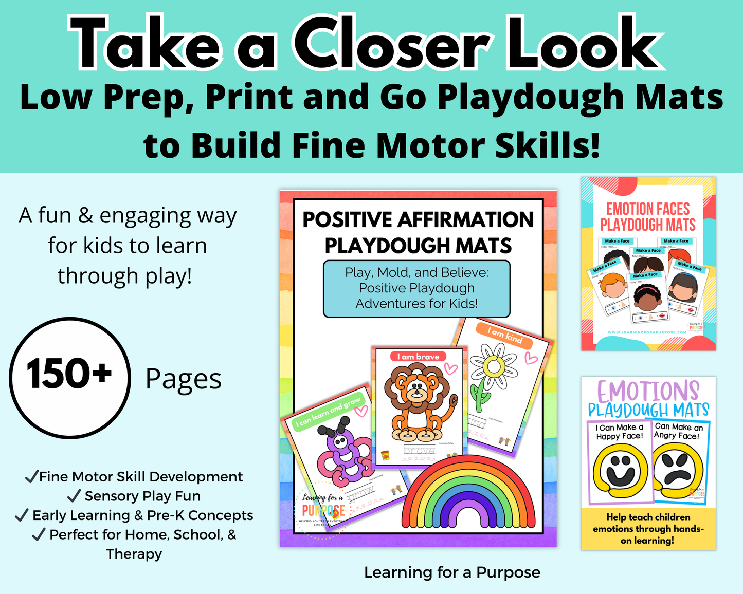 Ultimate Playdough Learning Mats Bundle | Emotions, Shapes, Letters & Counting!