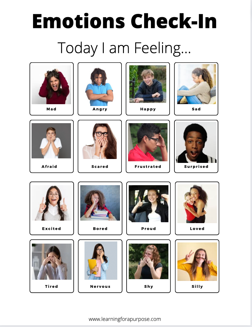 emotions check-in poster